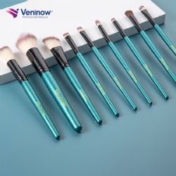 Veninow 32 Piece Blue Makeup Brush Set