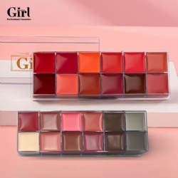 Who's That Girl 12 Colors Face And Lip Paint Case