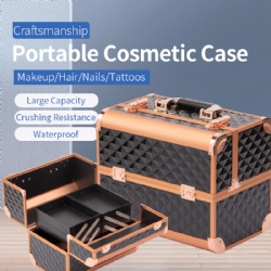 2322 Veninow Aluminum Professional Makeup Box Beauty Case Cosmetics Case